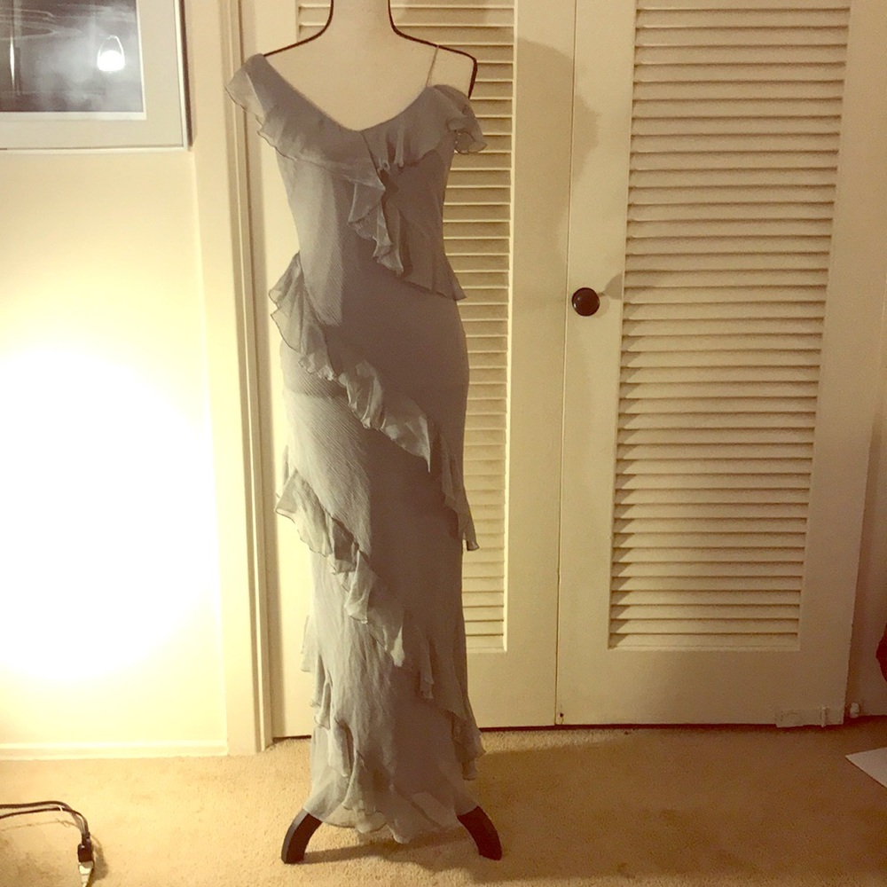 Silk gown silver-. New w tags
